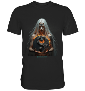 Flamebound Guardian - Silver - Haired Enchantress - Premium Shirt | Unisex - Shirts | Dark Shadows Arts