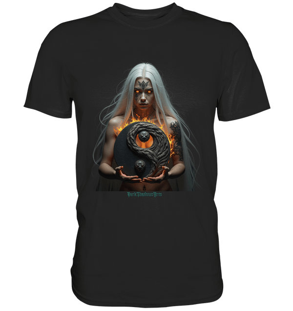 Flamebound Guardian - Silver - Haired Enchantress - Premium Shirt | Unisex - Shirts | Dark Shadows Arts
