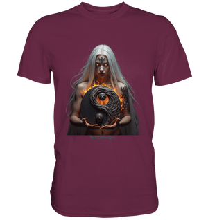 Flamebound Guardian - Silver - Haired Enchantress - Premium Shirt | Unisex - Shirts | Dark Shadows Arts