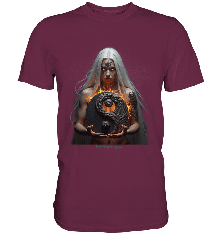 Flamebound Guardian - Silver - Haired Enchantress - Premium Shirt | Unisex - Shirts | Dark Shadows Arts