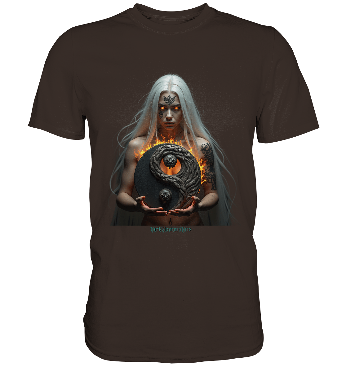 Flamebound Guardian - Silver - Haired Enchantress - Premium Shirt | Unisex - Shirts | Dark Shadows Arts