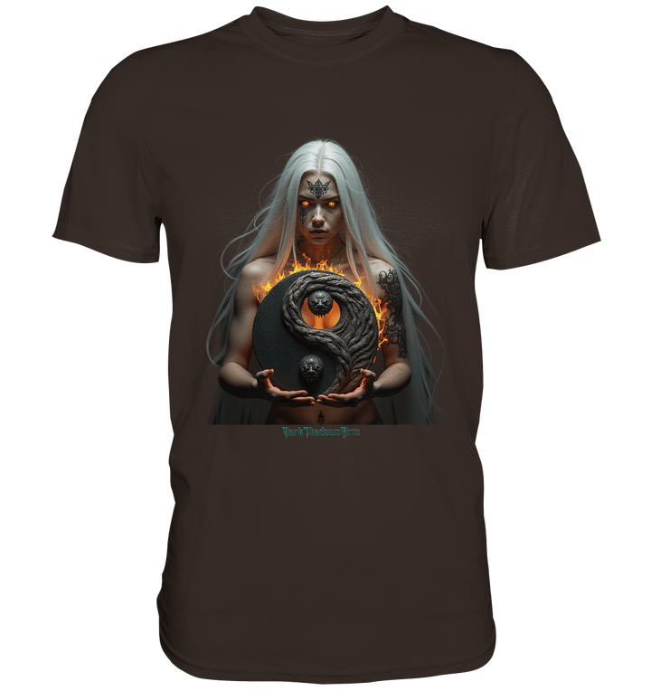 Flamebound Guardian - Silver - Haired Enchantress - Premium Shirt | Unisex - Shirts | Dark Shadows Arts