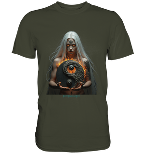 Flamebound Guardian - Silver - Haired Enchantress - Premium Shirt | Unisex - Shirts | Dark Shadows Arts