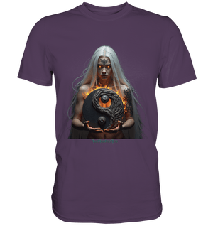 Flamebound Guardian - Silver - Haired Enchantress - Premium Shirt | Unisex - Shirts | Dark Shadows Arts