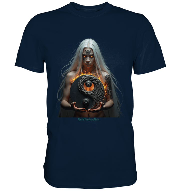 Flamebound Guardian - Silver - Haired Enchantress - Premium Shirt | Unisex - Shirts | Dark Shadows Arts