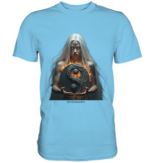 Flamebound Guardian - Silver - Haired Enchantress - Premium Shirt | Unisex - Shirts | Dark Shadows Arts