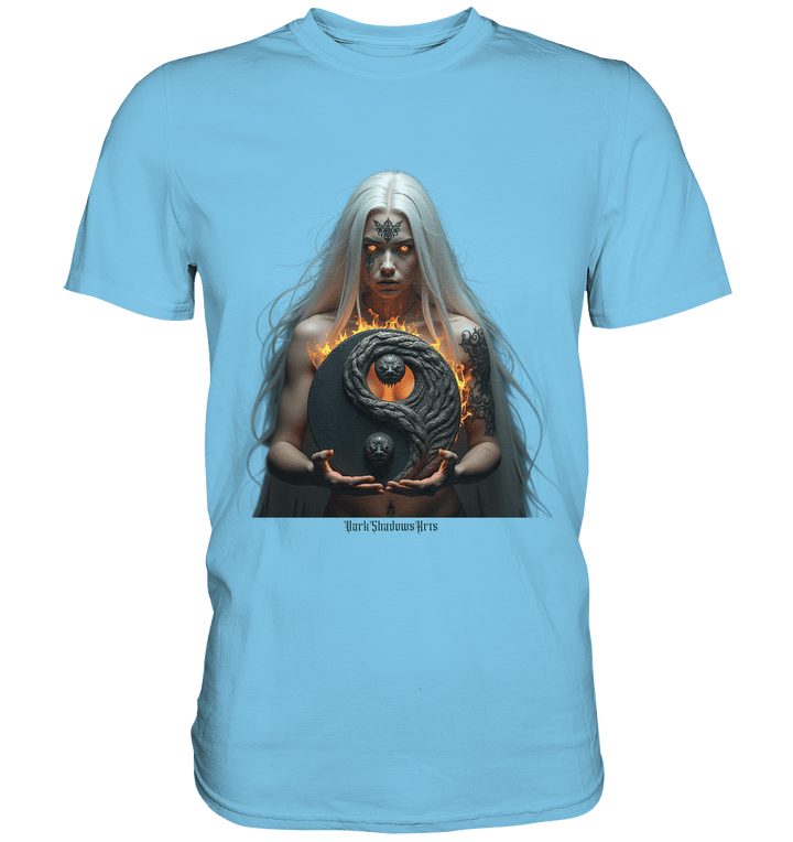 Flamebound Guardian - Silver - Haired Enchantress - Premium Shirt | Unisex - Shirts | Dark Shadows Arts