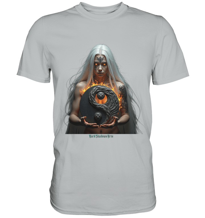 Flamebound Guardian - Silver - Haired Enchantress - Premium Shirt | Unisex - Shirts | Dark Shadows Arts