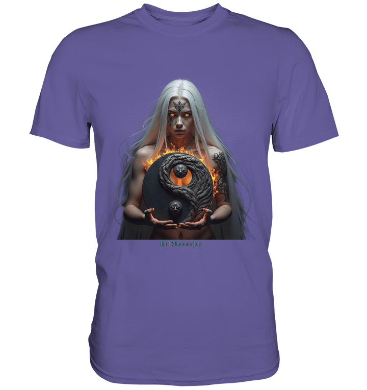 Flamebound Guardian - Silver - Haired Enchantress - Premium Shirt | Unisex - Shirts | Dark Shadows Arts