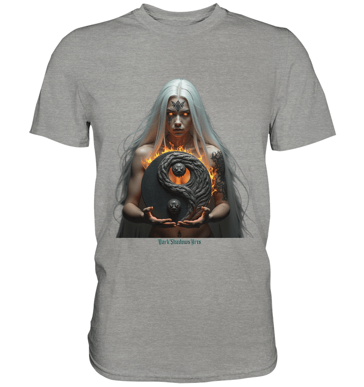 Flamebound Guardian - Silver - Haired Enchantress - Premium Shirt | Unisex - Shirts | Dark Shadows Arts