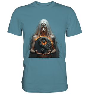 Flamebound Guardian - Silver - Haired Enchantress - Premium Shirt | Unisex - Shirts | Dark Shadows Arts