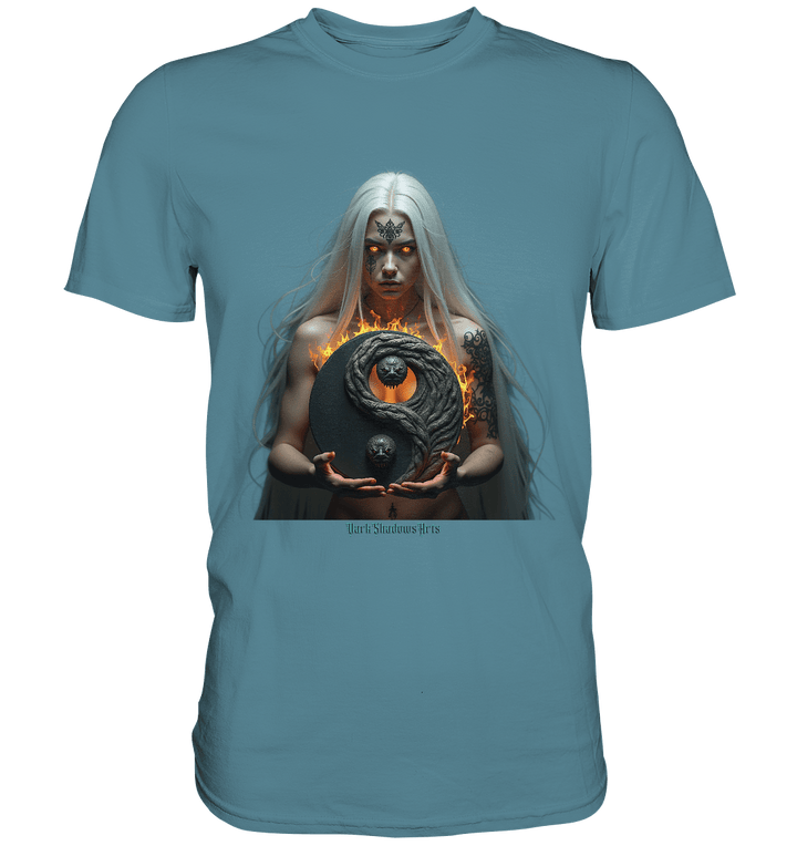 Flamebound Guardian - Silver - Haired Enchantress - Premium Shirt | Unisex - Shirts | Dark Shadows Arts