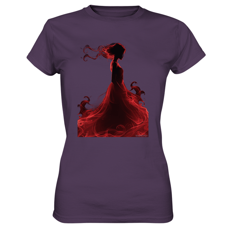 Flammende Eleganz – Tänzerin im Schatten - Ladies Premium Shirt | Lady - Shirts | Dark Shadows Arts
