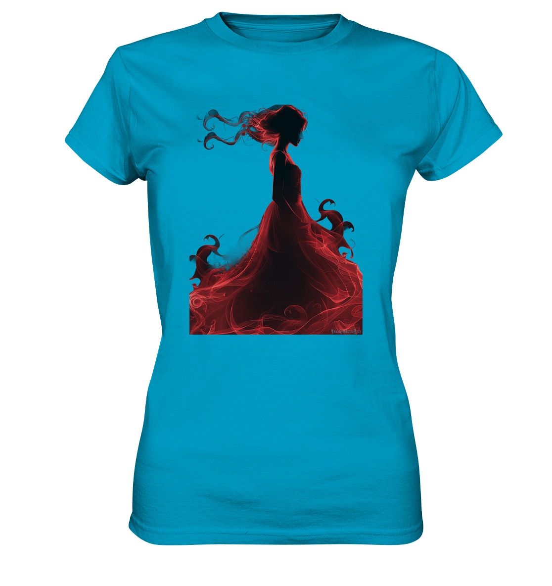 Flammende Eleganz – Tänzerin im Schatten - Ladies Premium Shirt | Lady - Shirts | Dark Shadows Arts