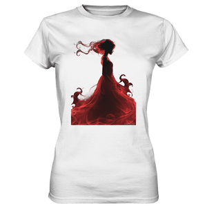 Flammende Eleganz – Tänzerin im Schatten - Ladies Premium Shirt | Lady - Shirts | Dark Shadows Arts