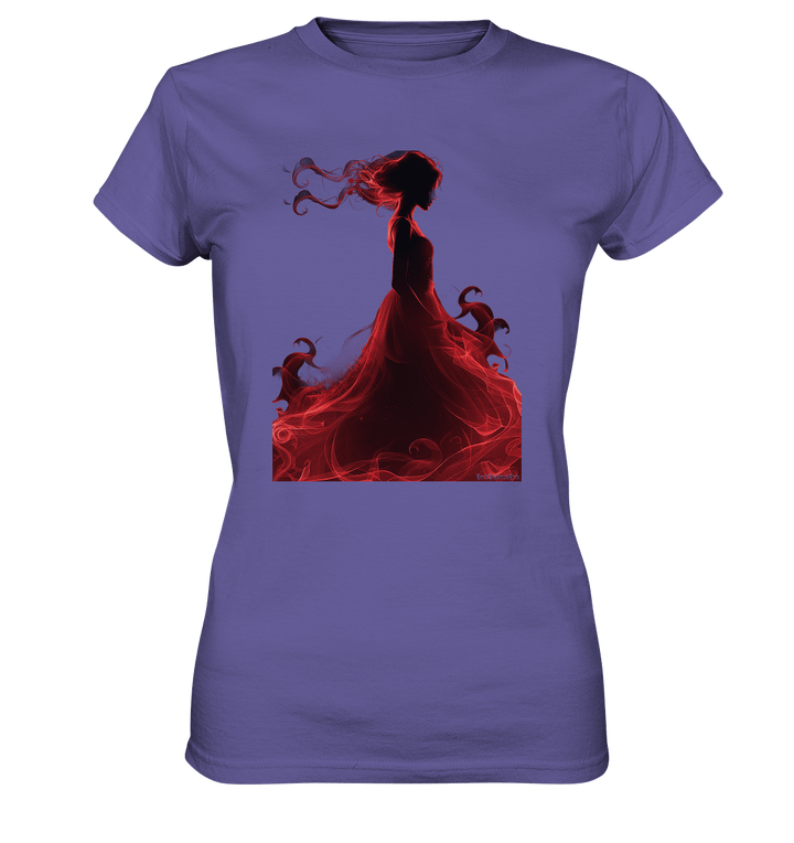 Flammende Eleganz – Tänzerin im Schatten - Ladies Premium Shirt | Lady - Shirts | Dark Shadows Arts