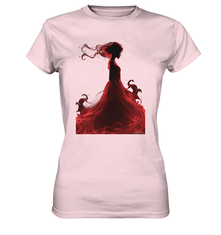 Flammende Eleganz – Tänzerin im Schatten - Ladies Premium Shirt | Lady - Shirts | Dark Shadows Arts