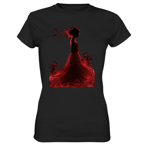 Flammende Eleganz – Tänzerin im Schatten - Ladies Premium Shirt | Lady - Shirts | Dark Shadows Arts