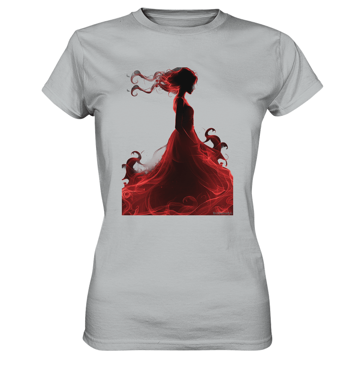 Flammende Eleganz – Tänzerin im Schatten - Ladies Premium Shirt | Lady - Shirts | Dark Shadows Arts