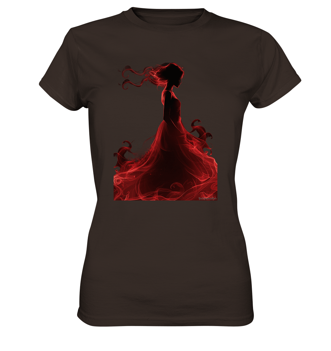 Flammende Eleganz – Tänzerin im Schatten - Ladies Premium Shirt | Lady - Shirts | Dark Shadows Arts