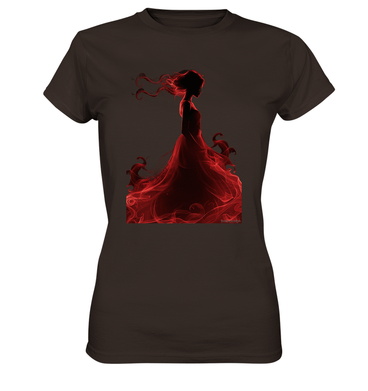 Flammende Eleganz – Tänzerin im Schatten - Ladies Premium Shirt | Lady - Shirts | Dark Shadows Arts
