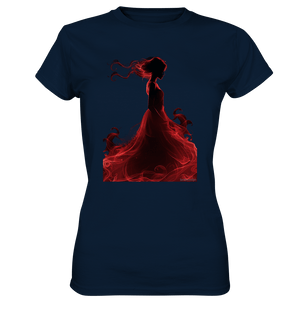 Flammende Eleganz – Tänzerin im Schatten - Ladies Premium Shirt | Lady - Shirts | Dark Shadows Arts