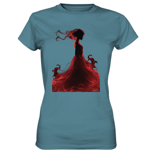 Flammende Eleganz – Tänzerin im Schatten - Ladies Premium Shirt | Lady - Shirts | Dark Shadows Arts