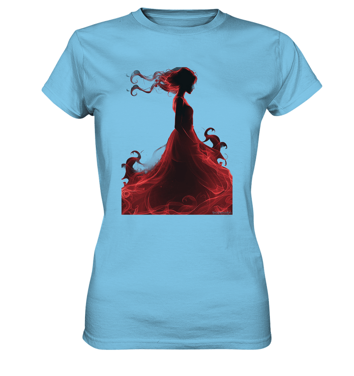 Flammende Eleganz – Tänzerin im Schatten - Ladies Premium Shirt | Lady - Shirts | Dark Shadows Arts