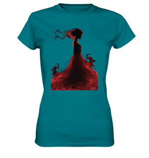 Flammende Eleganz – Tänzerin im Schatten - Ladies Premium Shirt | Lady - Shirts | Dark Shadows Arts