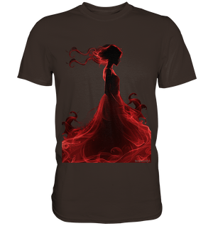 Flammende Eleganz – Tänzerin im Schatten - Premium Shirt | Unisex - Shirts | Dark Shadows Arts