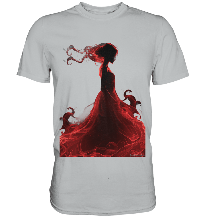 Flammende Eleganz – Tänzerin im Schatten - Premium Shirt | Unisex - Shirts | Dark Shadows Arts