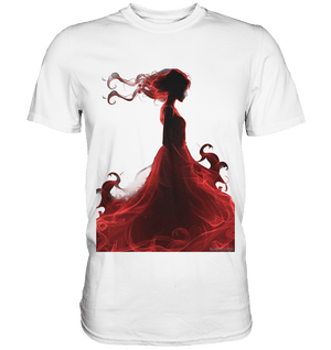 Flammende Eleganz – Tänzerin im Schatten - Premium Shirt | Unisex - Shirts | Dark Shadows Arts