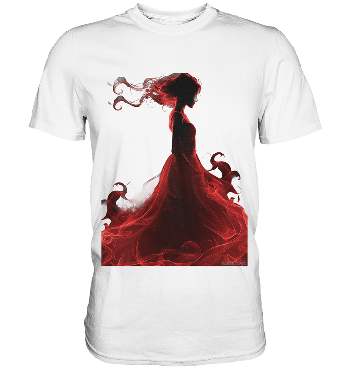 Flammende Eleganz – Tänzerin im Schatten - Premium Shirt | Unisex - Shirts | Dark Shadows Arts