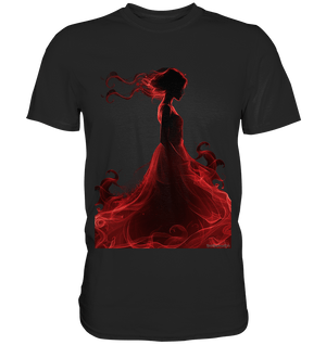 Flammende Eleganz – Tänzerin im Schatten - Premium Shirt | Unisex - Shirts | Dark Shadows Arts