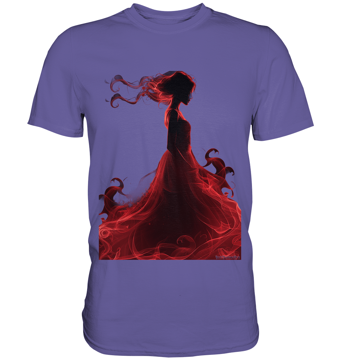 Flammende Eleganz – Tänzerin im Schatten - Premium Shirt | Unisex - Shirts | Dark Shadows Arts