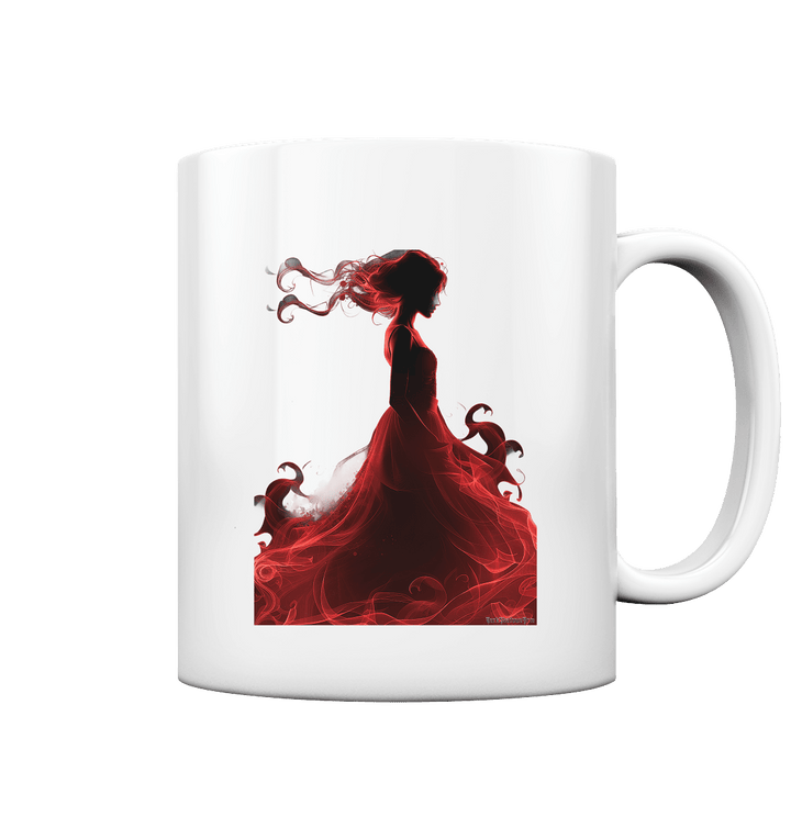 Flammende Eleganz – Tänzerin im Schatten - Tasse glossy | Trinkgefäße | Dark Shadows Arts