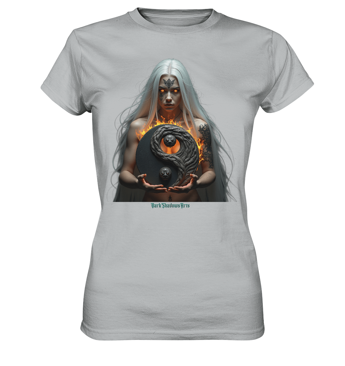 Flammenkriegerin der Nacht – Dunkle Schönheit & Macht - Dark Shadows Arts - Ladies Premium Shirt | Lady - Shirts | Dark Shadows Arts