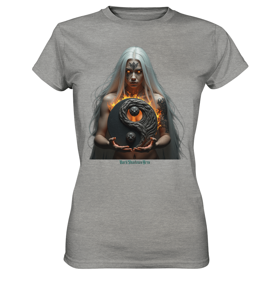 Flammenkriegerin der Nacht – Dunkle Schönheit & Macht - Dark Shadows Arts - Ladies Premium Shirt | Lady - Shirts | Dark Shadows Arts