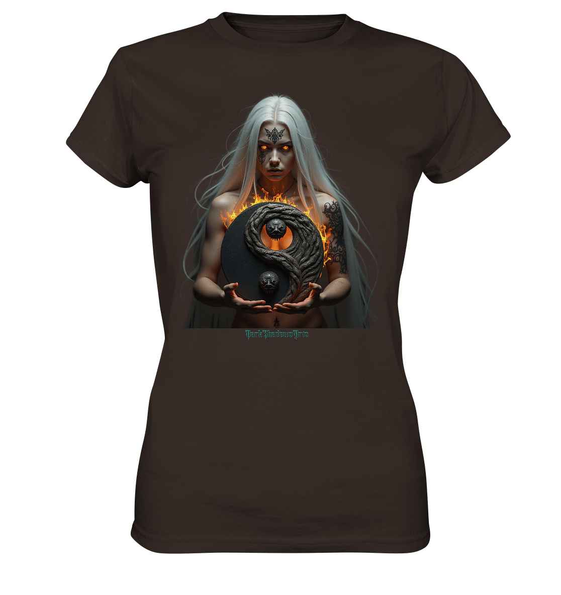 Flammenkriegerin der Nacht – Dunkle Schönheit & Macht - Dark Shadows Arts - Ladies Premium Shirt | Lady - Shirts | Dark Shadows Arts