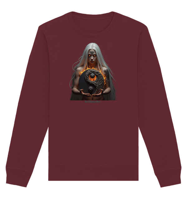 Flammenkriegerin der Nacht – Dunkle Schönheit & Macht - Dark Shadows Arts - Organic Basic Unisex Sweatshirt | Sweatshirts | Dark Shadows Arts