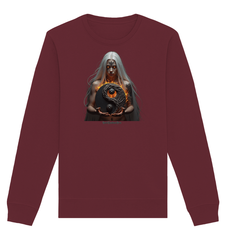 Flammenkriegerin der Nacht – Dunkle Schönheit & Macht - Dark Shadows Arts - Organic Basic Unisex Sweatshirt | Sweatshirts | Dark Shadows Arts