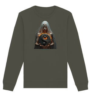 Flammenkriegerin der Nacht – Dunkle Schönheit & Macht - Dark Shadows Arts - Organic Basic Unisex Sweatshirt | Sweatshirts | Dark Shadows Arts