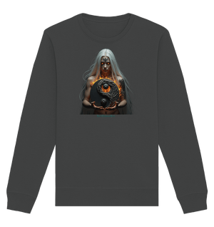 Flammenkriegerin der Nacht – Dunkle Schönheit & Macht - Dark Shadows Arts - Organic Basic Unisex Sweatshirt | Sweatshirts | Dark Shadows Arts