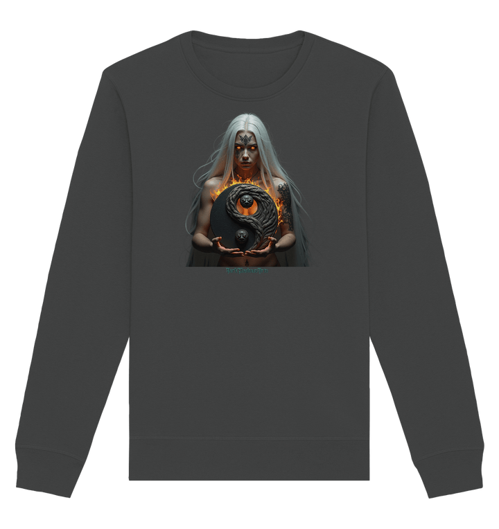 Flammenkriegerin der Nacht – Dunkle Schönheit & Macht - Dark Shadows Arts - Organic Basic Unisex Sweatshirt | Sweatshirts | Dark Shadows Arts