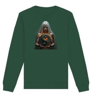 Flammenkriegerin der Nacht – Dunkle Schönheit & Macht - Dark Shadows Arts - Organic Basic Unisex Sweatshirt | Sweatshirts | Dark Shadows Arts