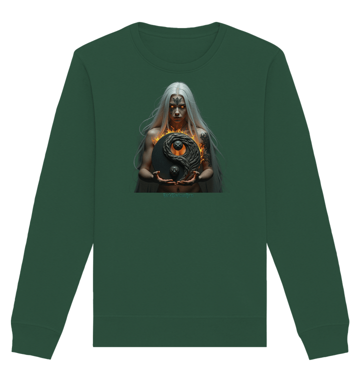 Flammenkriegerin der Nacht – Dunkle Schönheit & Macht - Dark Shadows Arts - Organic Basic Unisex Sweatshirt | Sweatshirts | Dark Shadows Arts