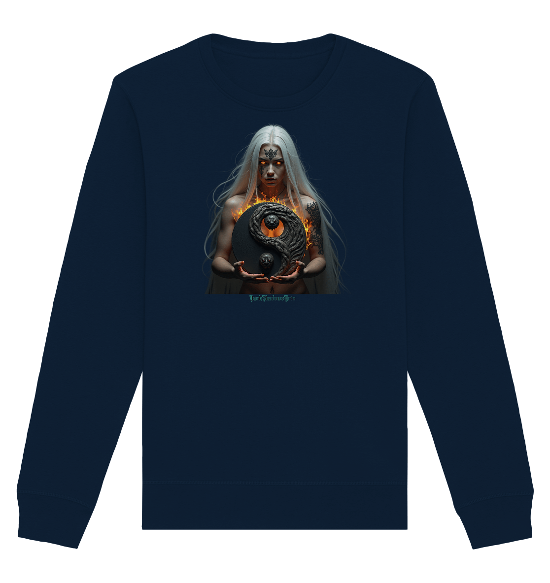 Flammenkriegerin der Nacht – Dunkle Schönheit & Macht - Dark Shadows Arts - Organic Basic Unisex Sweatshirt | Sweatshirts | Dark Shadows Arts
