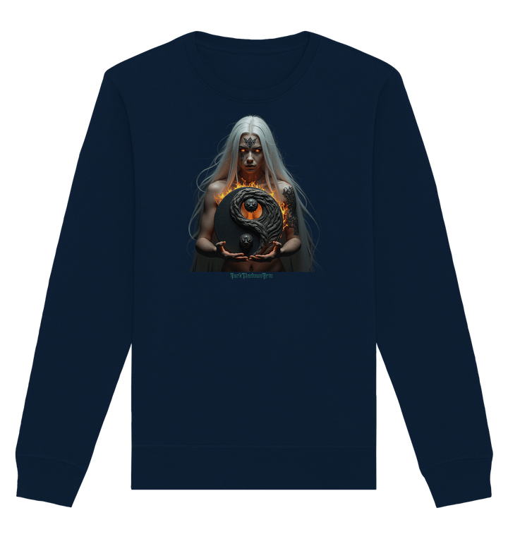 Flammenkriegerin der Nacht – Dunkle Schönheit & Macht - Dark Shadows Arts - Organic Basic Unisex Sweatshirt | Sweatshirts | Dark Shadows Arts