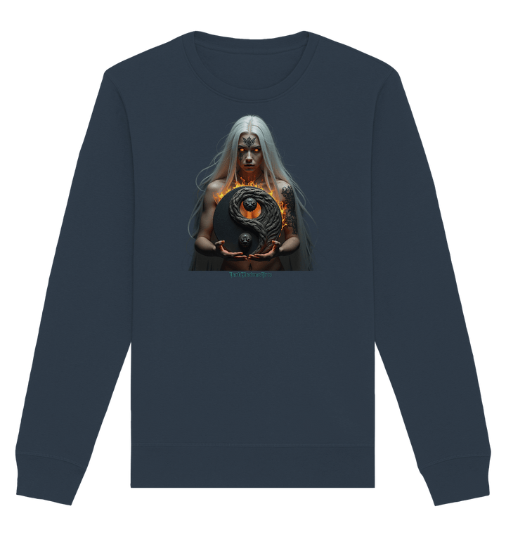 Flammenkriegerin der Nacht – Dunkle Schönheit & Macht - Dark Shadows Arts - Organic Basic Unisex Sweatshirt | Sweatshirts | Dark Shadows Arts