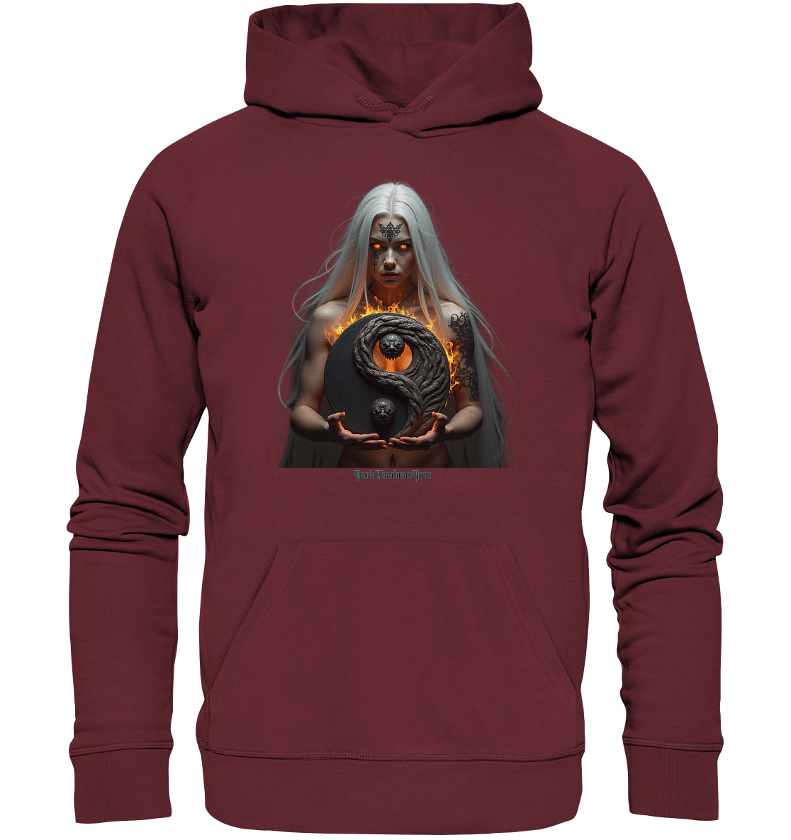 Flammenkriegerin der Nacht – Dunkle Schönheit & Macht - Dark Shadows Arts - Organic Hoodie | Hoodies | Dark Shadows Arts